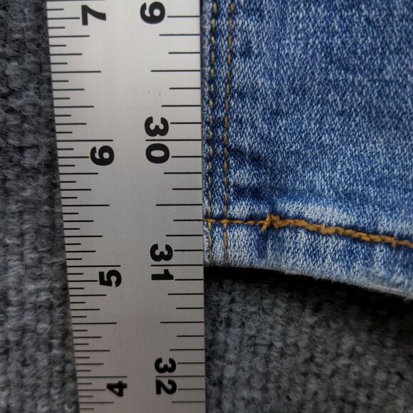 Levis Womens 535 Jeans Blue 12M Distressed Perfect Waist Straight Denim Original - Picture 11 of 11